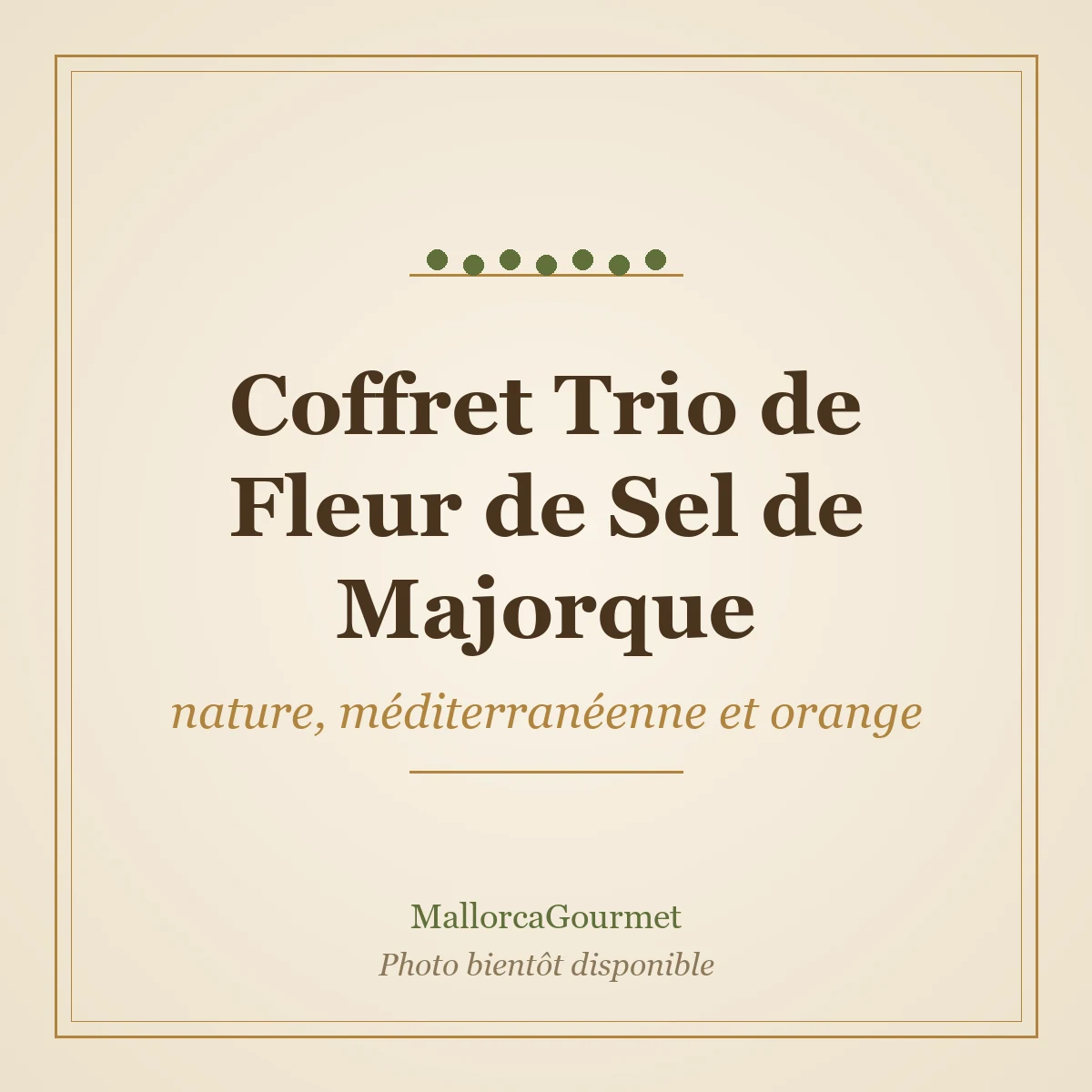 Coffret Trio de Fleur de Sel de Majorque (nature, méditerranéenne et orange)