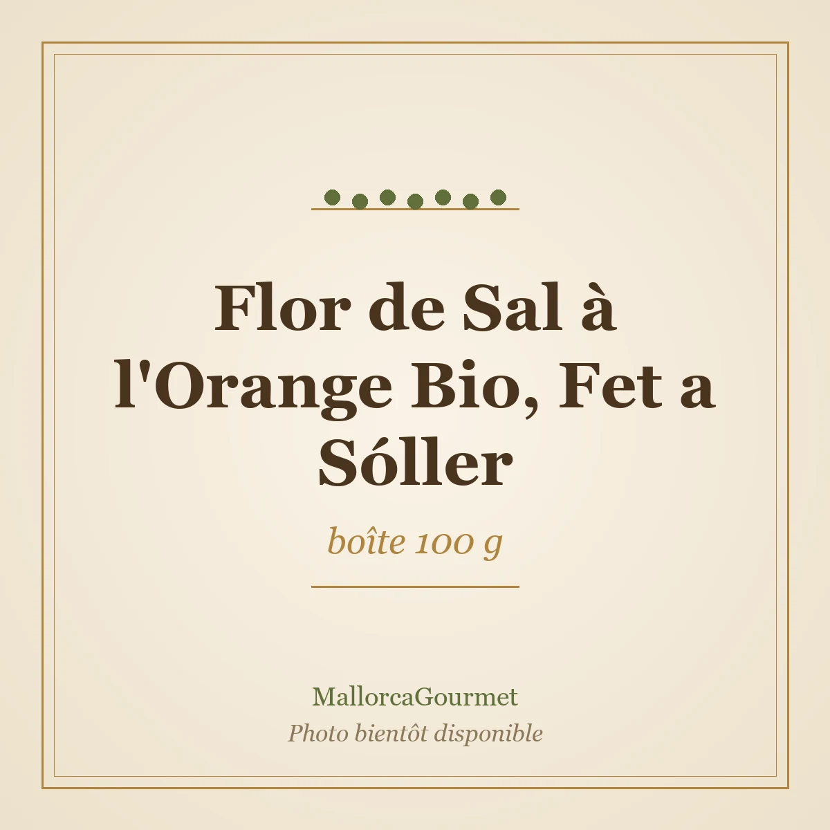 Flor de Sal à l'Orange Bio, Fet a Sóller (boîte 100 g)