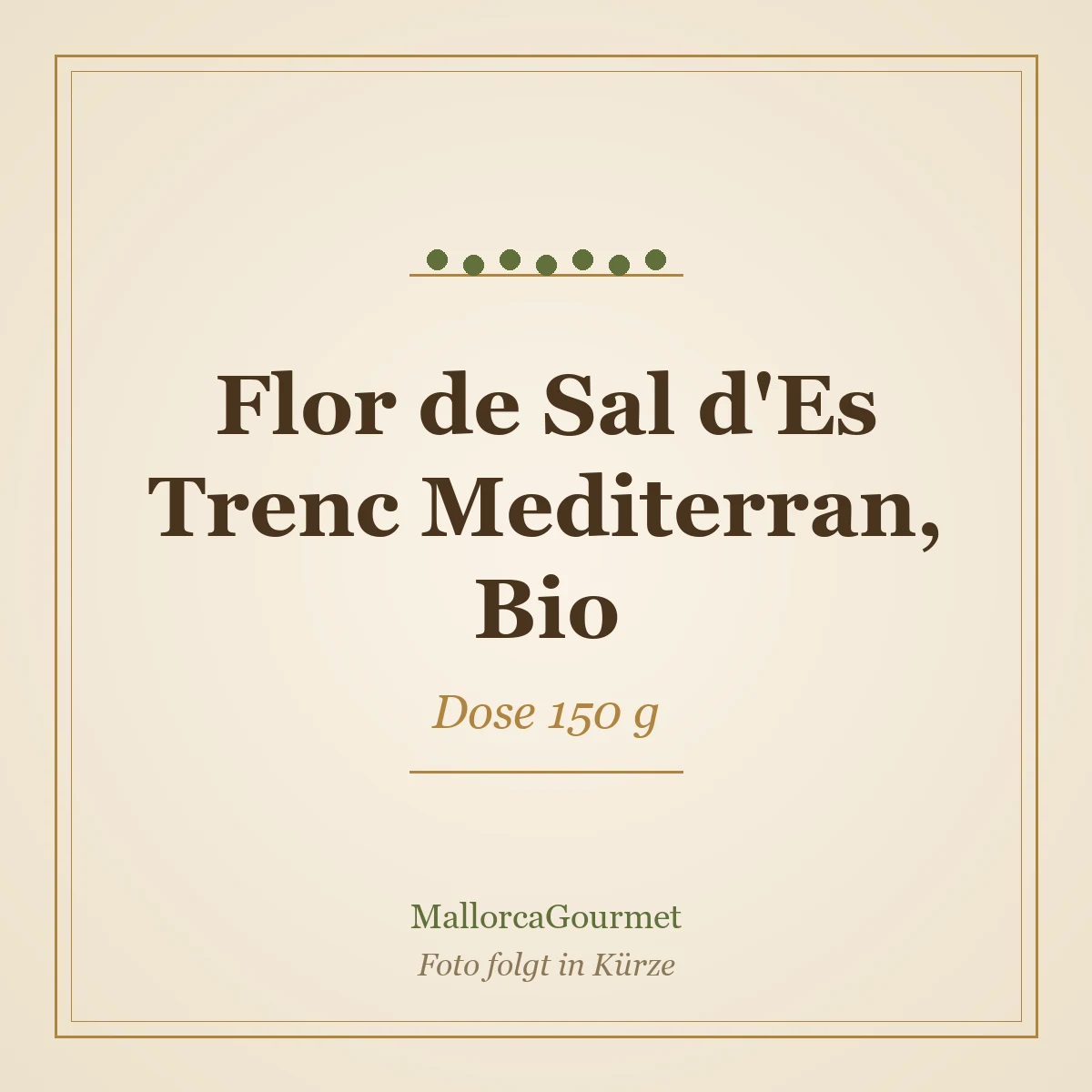 Flor de Sal d'Es Trenc Mediterran, Bio (Dose 150 g)