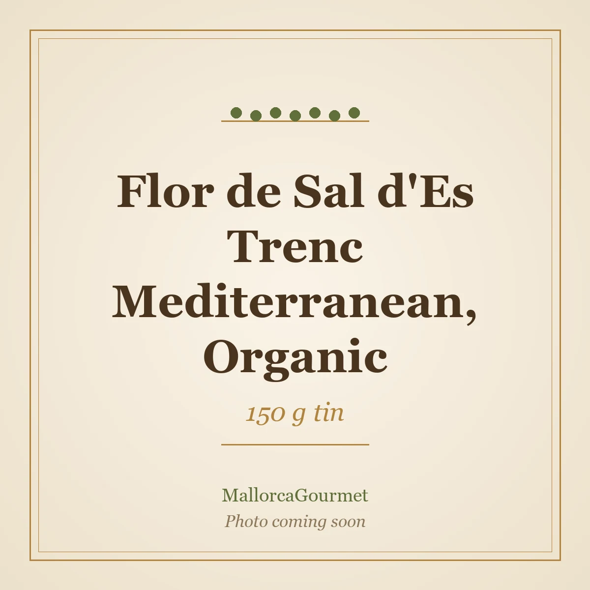 Flor de Sal d'Es Trenc Mediterranean, Organic (150 g tin)