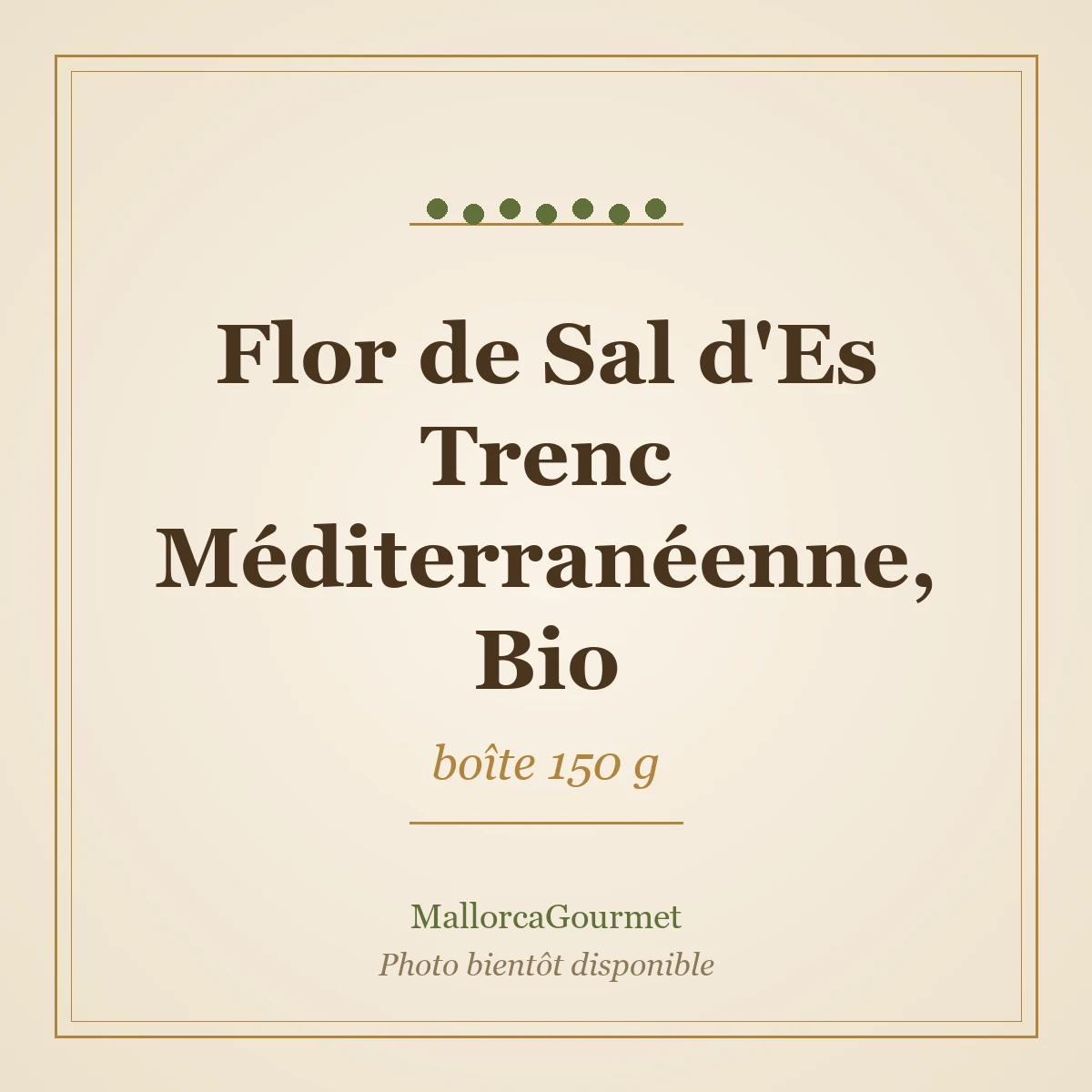 Flor de Sal d'Es Trenc Méditerranéenne, Bio (boîte 150 g)