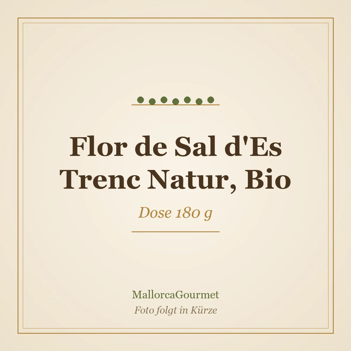 Flor de Sal d'Es Trenc Natur, Bio (Dose 180 g)