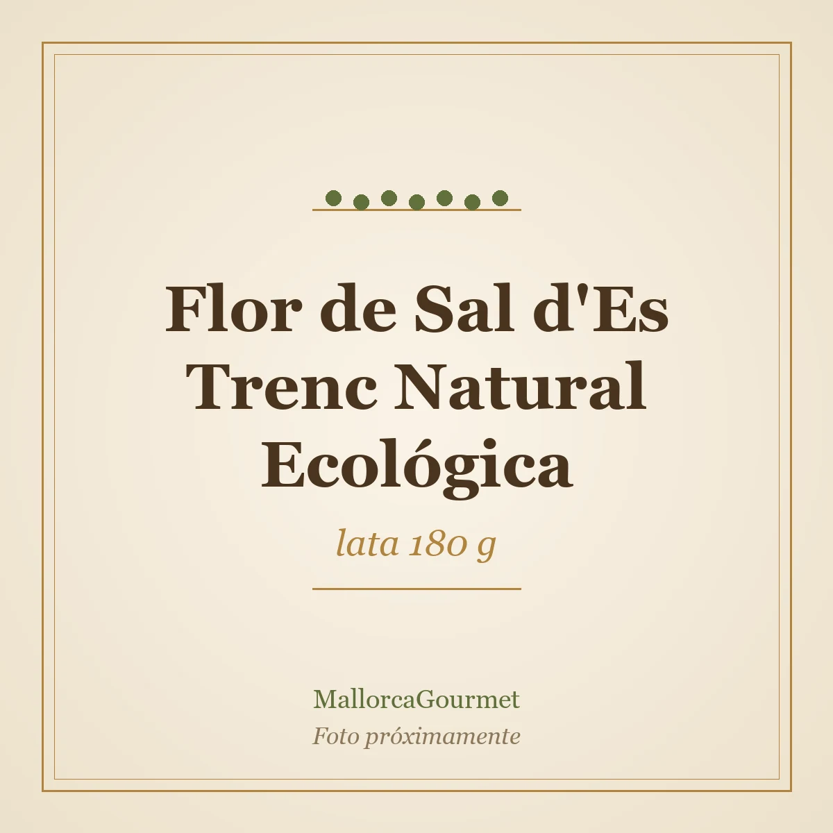 Flor de Sal d'Es Trenc Natural Ecológica (lata 180 g)