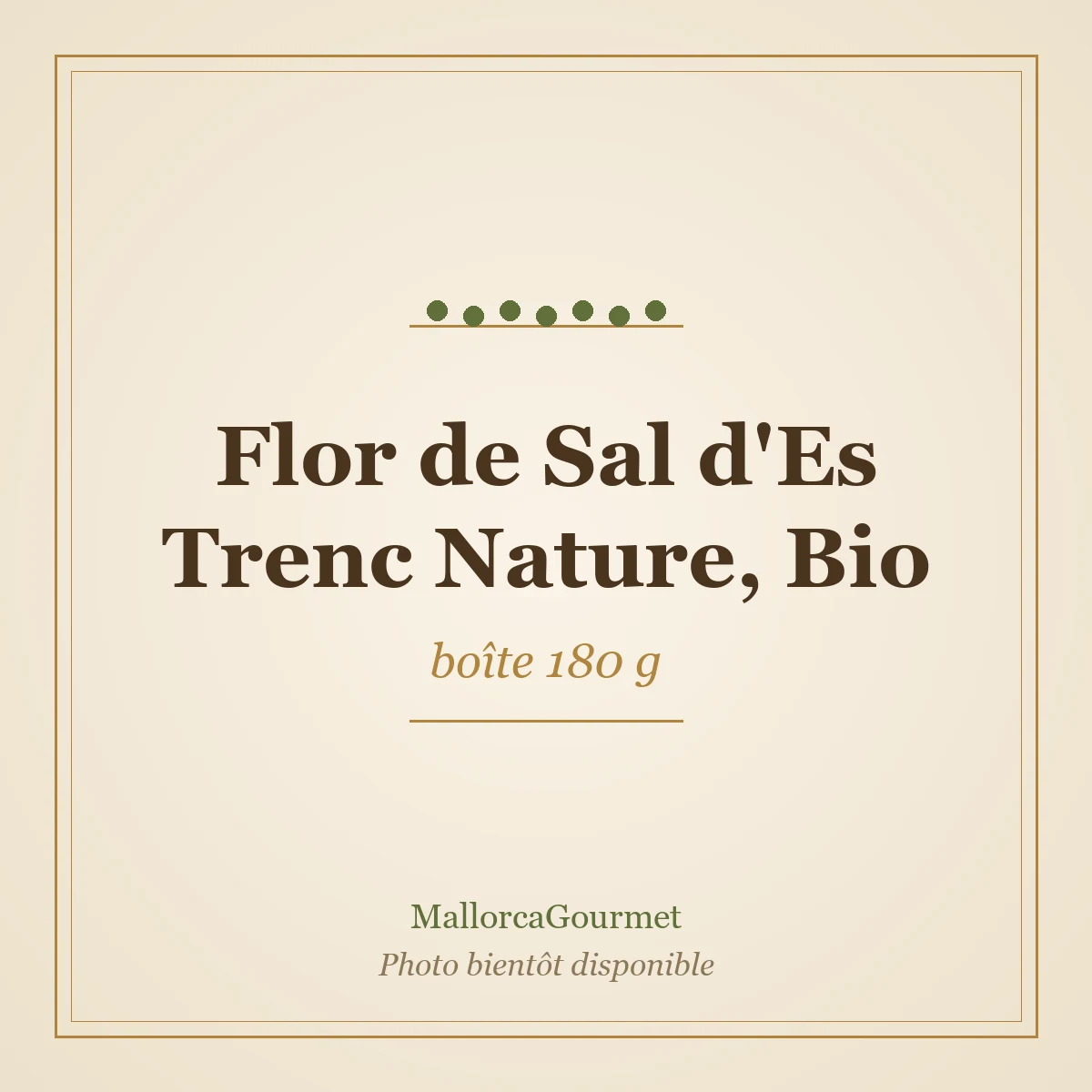 Flor de Sal d'Es Trenc Nature, Bio (boîte 180 g)