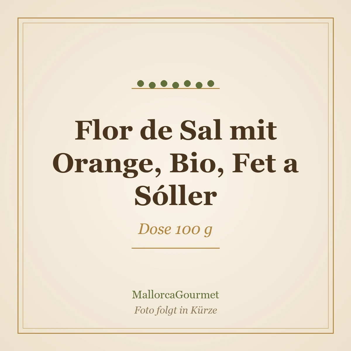 Flor de Sal mit Orange, Bio, Fet a Sóller (Dose 100 g)