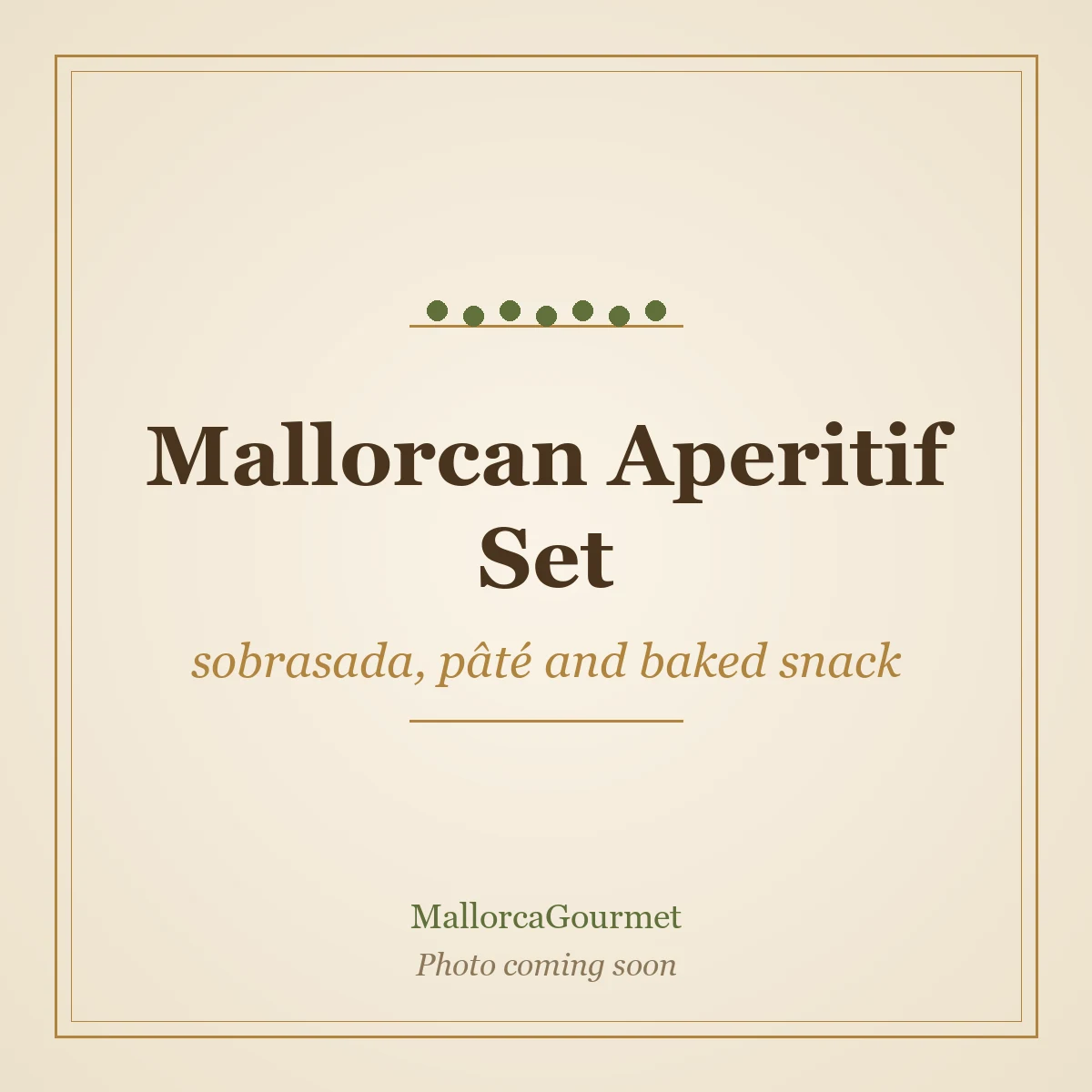 Mallorcan Aperitif Set (sobrasada, pâté and baked snack)