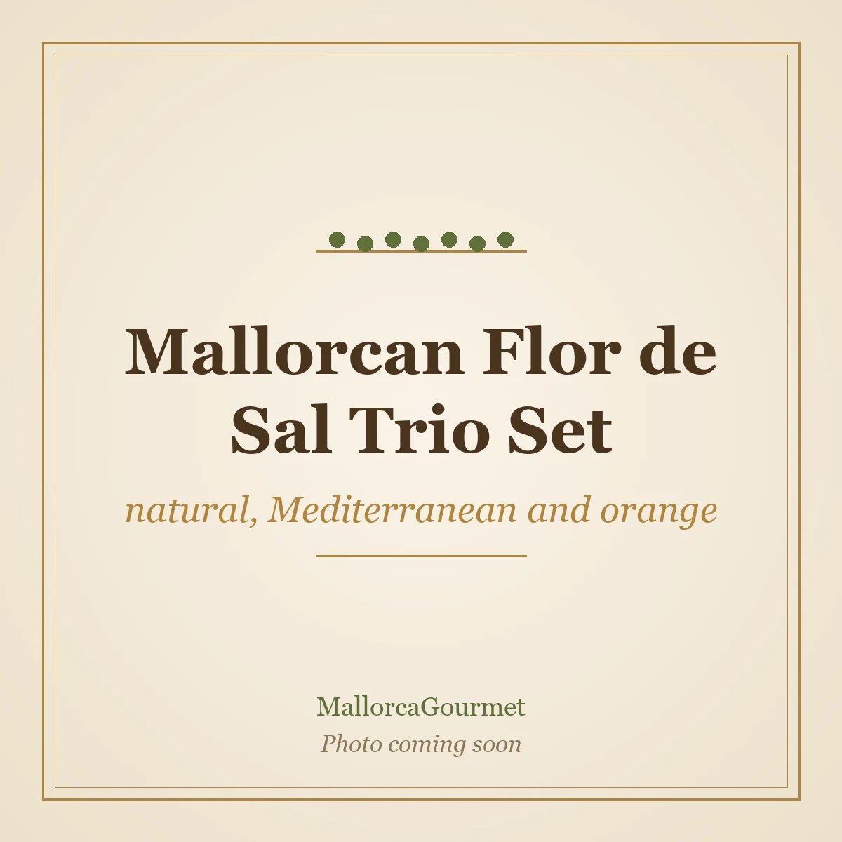 Mallorcan Flor de Sal Trio Set (natural, Mediterranean and orange)
