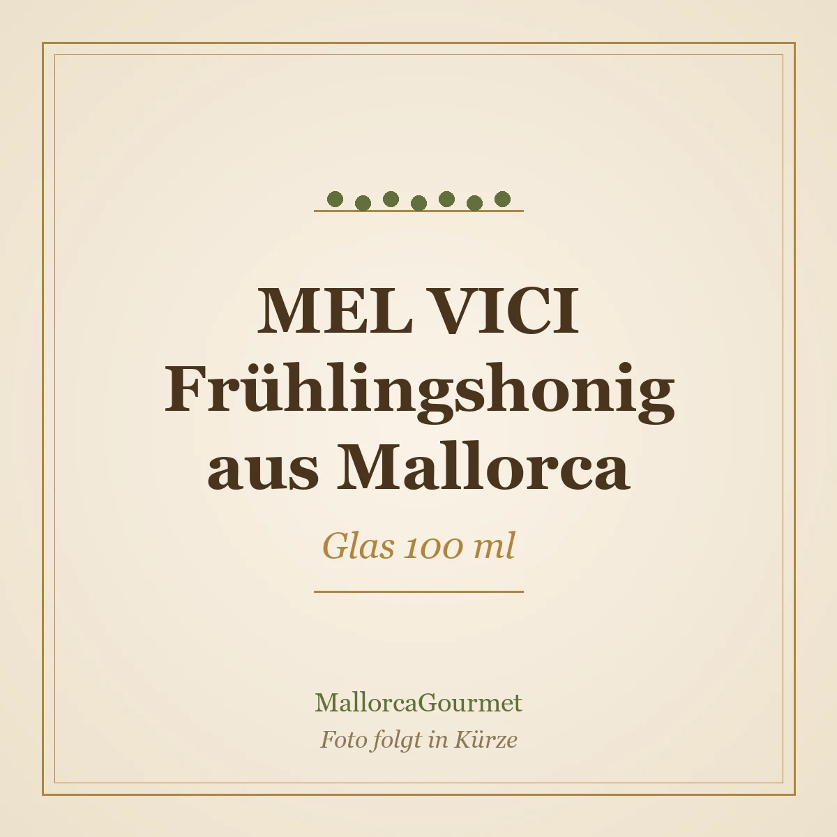 MEL VICI Frühlingshonig aus Mallorca (Glas 100 ml)