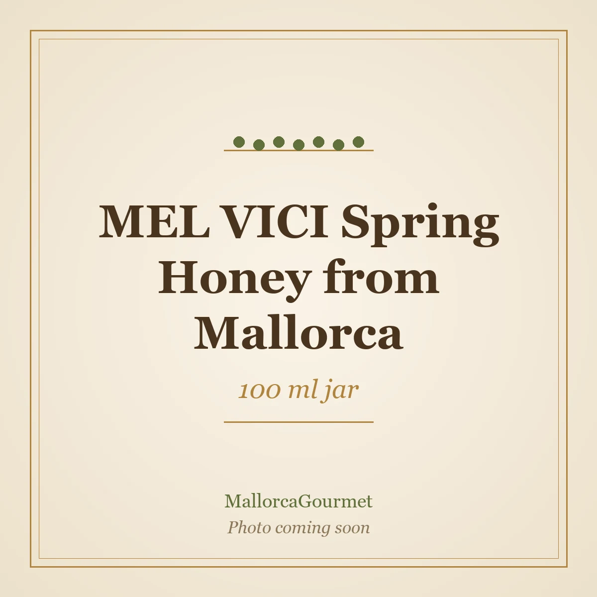 MEL VICI Spring Honey from Mallorca (100 ml jar)